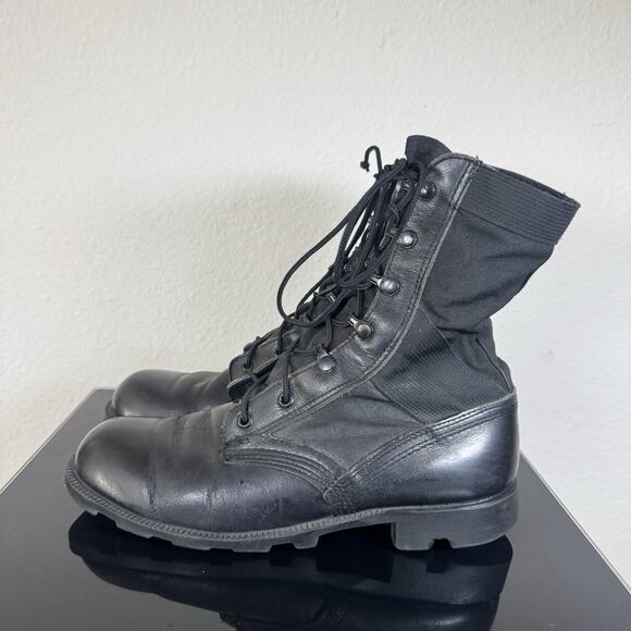 Vintage RO-Search Spike Protective Military Jungle Boots sz 9R BLK - Picture 1 of 16